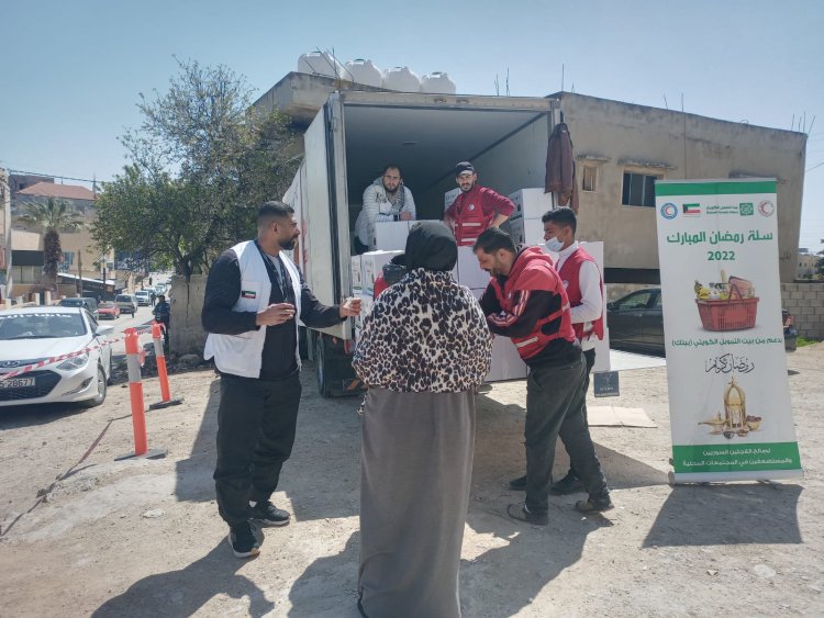 Kuwait Red Crescent Society (KRCS) Distributes 'Ramadan Baskets' to Syrian Refugees