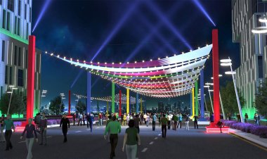 Lusail Boulevard is all brighten up with the happening colors and activities in Qatar.