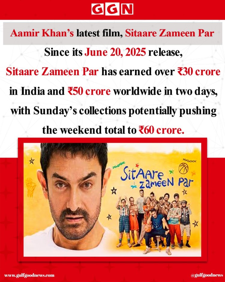 Aamir Khan’s “Sitaare Zameen Par” Shines Bright at the Box Office with ₹60 Crore Weekend