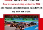 Formula 1 Confirms 2026 Pre-Season Testing Schedule and Updated Race Calendar