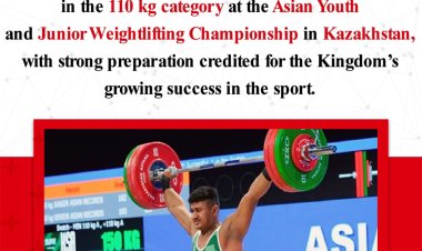 Saudi’s Abdullah Al Qaisoom Wins Silver at Asian Youth and Junior Weightlifting Championship