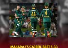 Maharaj’s Career-Best Spell Powers South Africa to 98-Run Win Over Australia