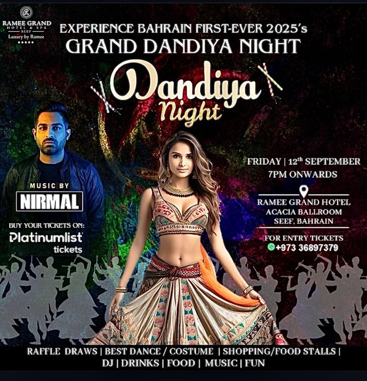 Groove, Glitter & Garba: Bahrain’s First Grand Dandiya Night 2025 Set to Light Up Seef!
