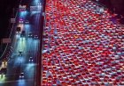 China’s Holiday Traffic Jam Turns 36-Lane Highway Into Sea of Red Lights
