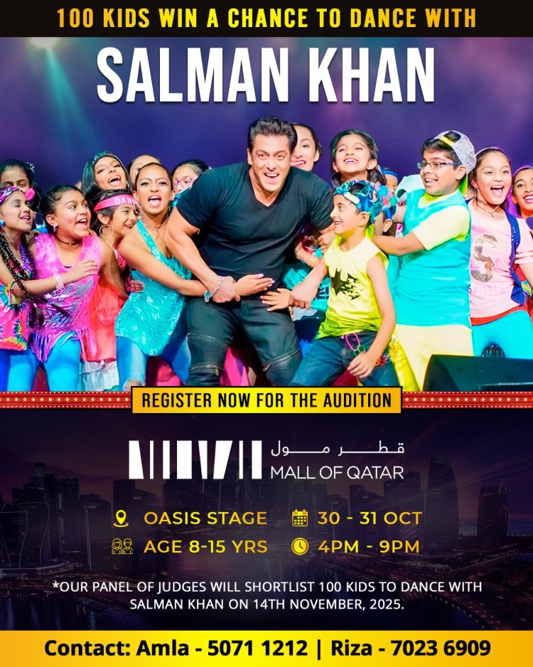 100 Lucky Kids to Perform Live with Salman Khan in Qatar