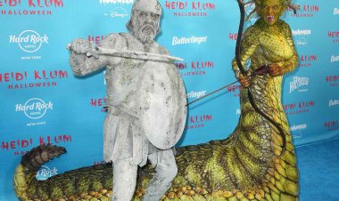 Heidi Klum Channels Medusa at 2025 Halloween Party, Turns Husband Tom Kaulitz into Stone Knight