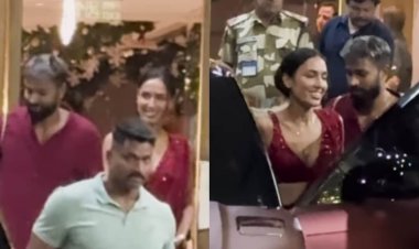 Hardik Pandya celebrates Christmas with girlfriend Mahieka Sharma at Mumbai bash