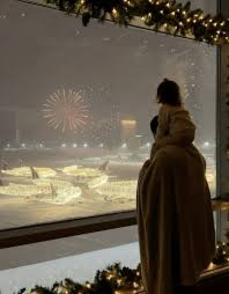 Qatar Airways rings in 2026 with golden runway lights and mid-air New Year spectacle