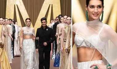 Manish Malhotra closes Dubai Fashion Week 2026 with couture-heavy ‘Inaya’ and Kriti Sanon as showstopper