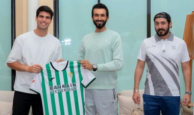 Shaikh Nasser and Shaikh Khalid Welcome Tennis Star Carlos Alcaraz to Bahrain