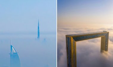 Sheikh Hamdan shares stunning Dubai Frame fog footage