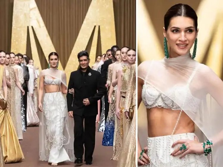 Manish Malhotra closes Dubai Fashion Week 2026 with couture-heavy ‘Inaya’ and Kriti Sanon as showstopper