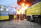 Bahrain Civil Defense extinguishes fire at facility hit in Iranian attack