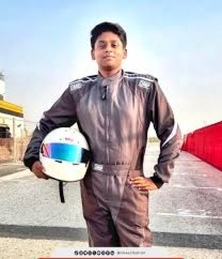 Farhan bin Shafeel holding a racing helmet