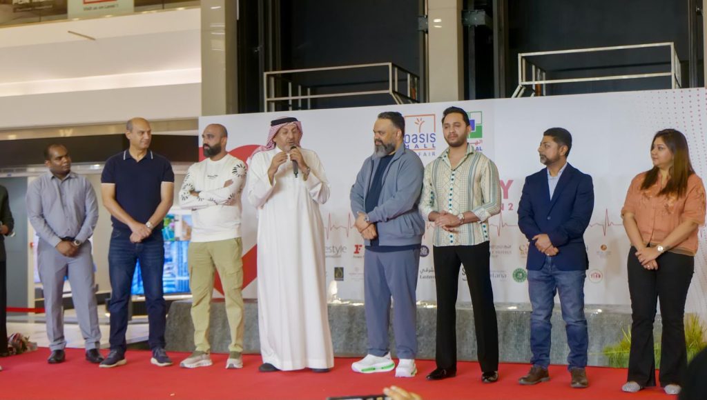 Guests on stage at the event.