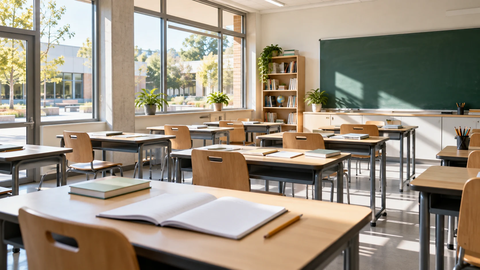 A school learning environment — AI-generated supporting illustration