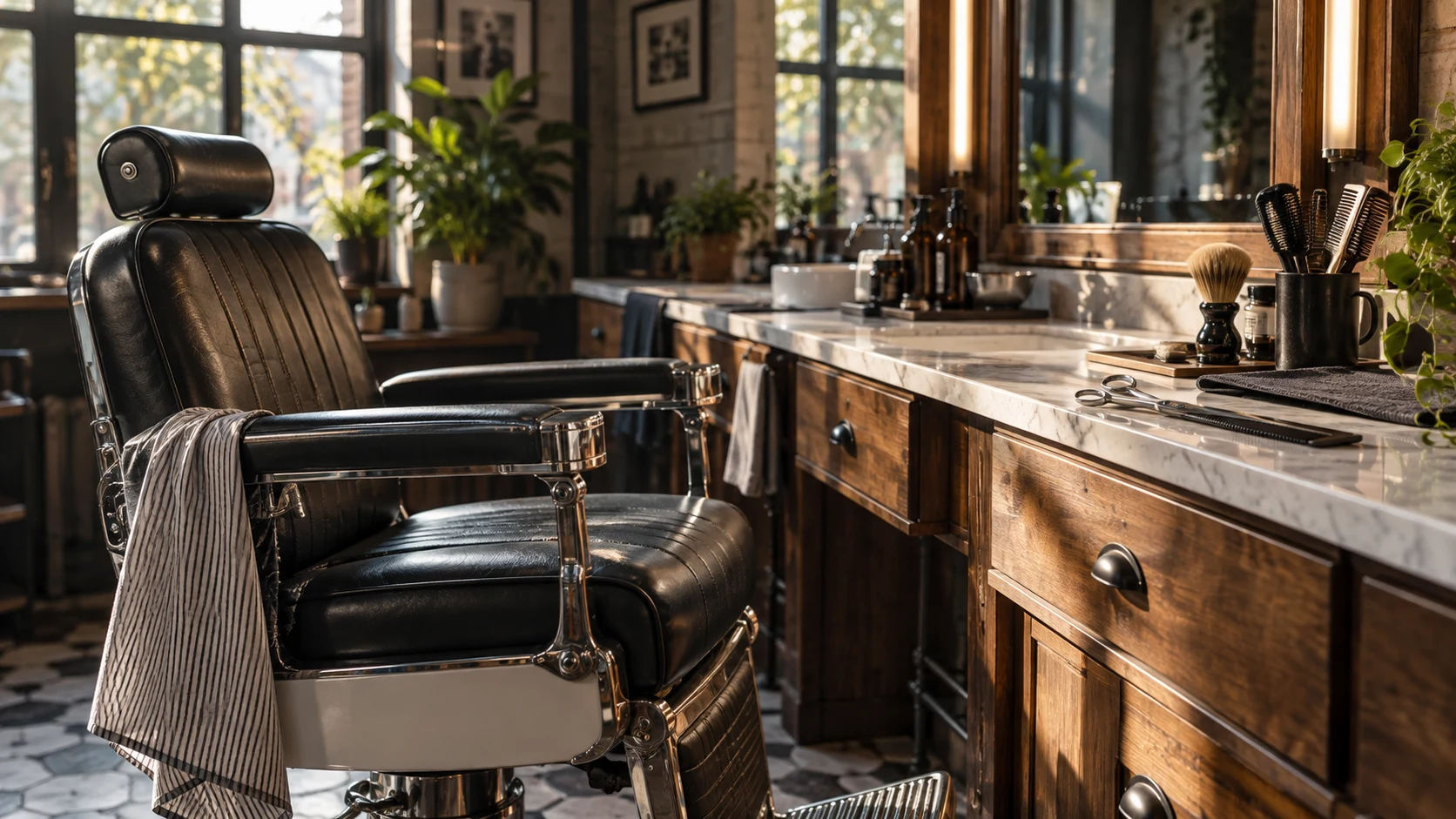 A professional grooming salon — AI-generated supporting illustration