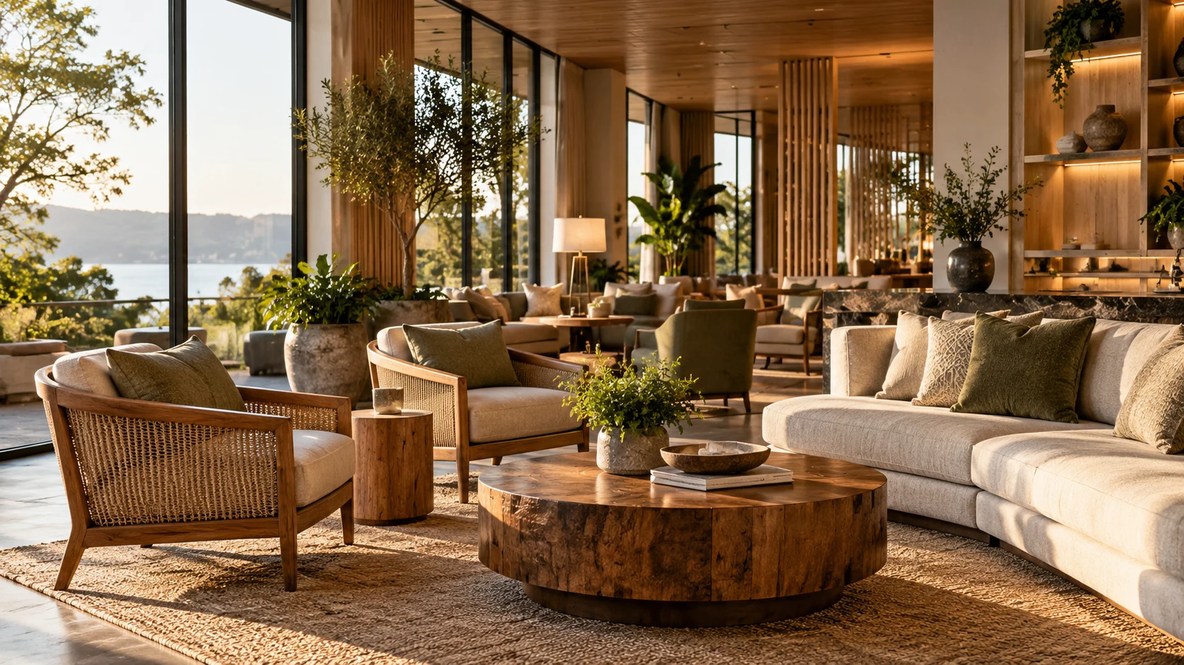 A contemporary hospitality interior — AI-generated supporting illustration