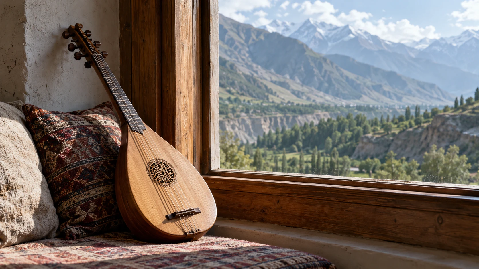 Music-making in a mountain setting — AI-generated supporting illustration