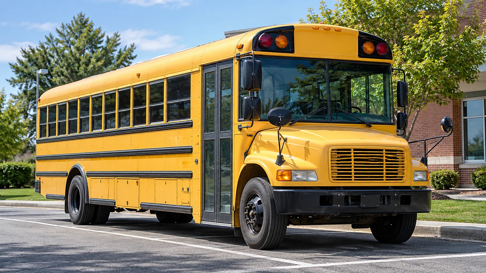 School transport and road safety — AI-generated supporting illustration