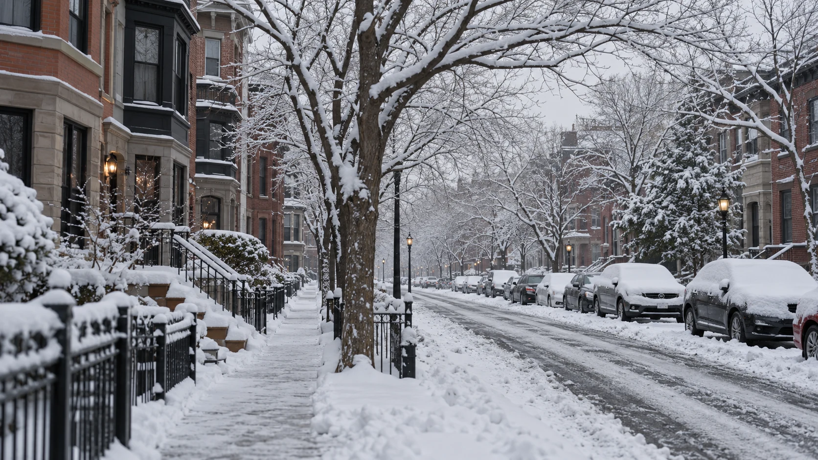 Winter conditions in a city — AI-generated supporting illustration