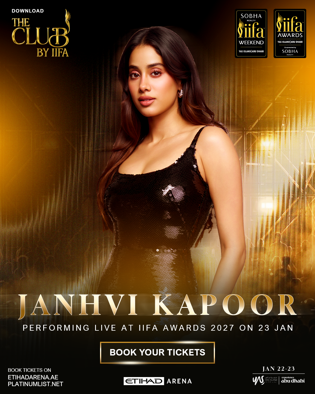 Janhvi Kapoor announced as a live performer at the IIFA Awards 2027 in Abu Dhabi