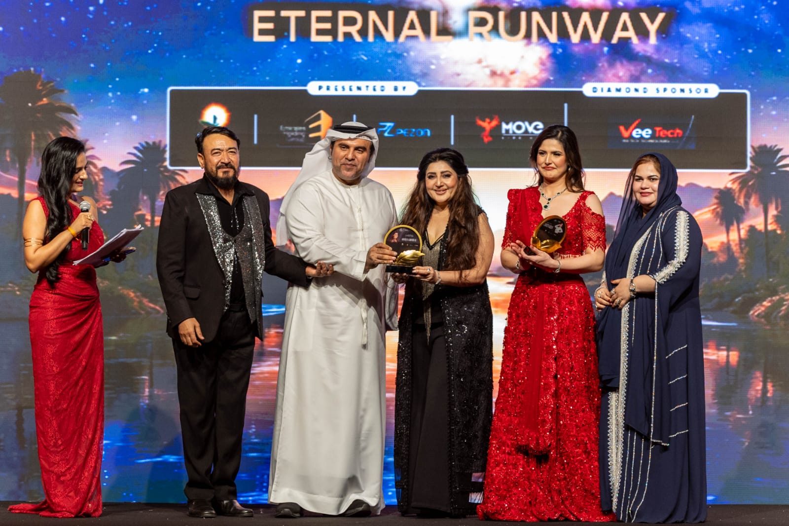 Guests and award recipients on stage at Emirates Luxury Show in Dubai