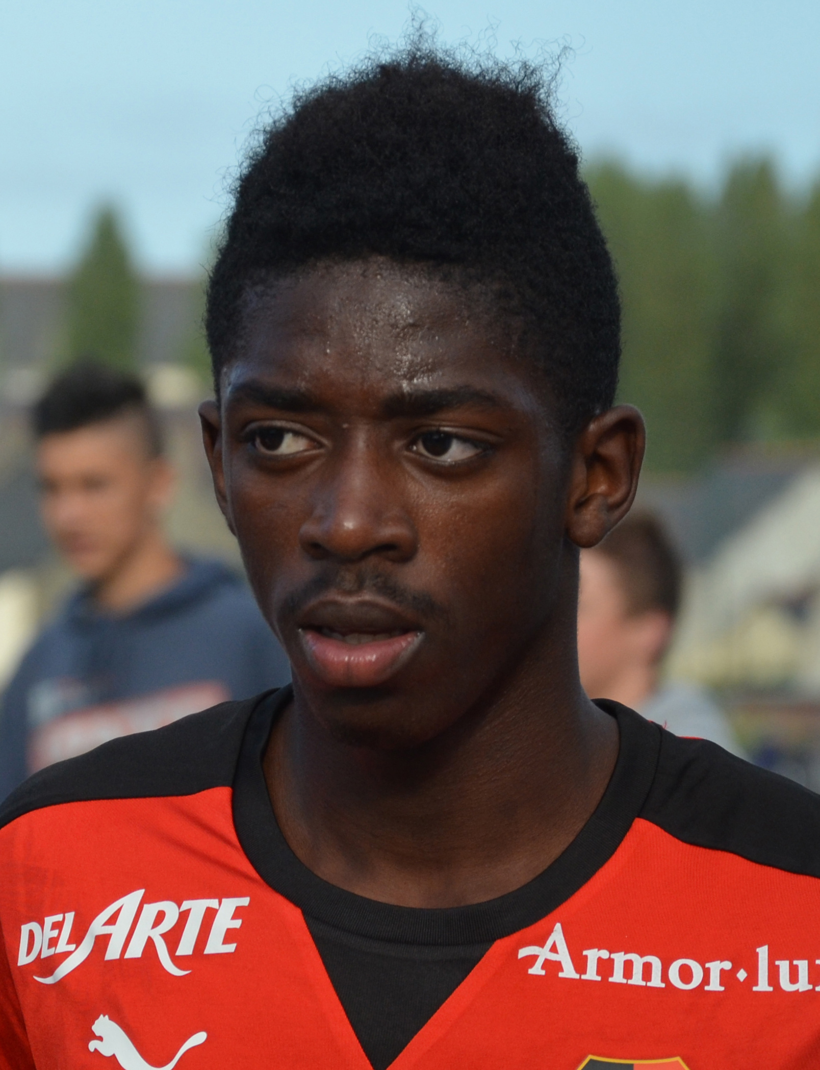 Ousmane Dembele at a Stade Rennais friendly match in Dinard on 8 July 2015