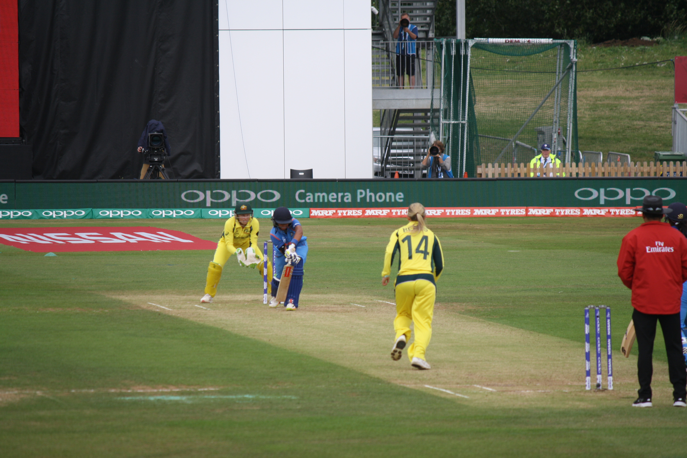 Harmanpreet Kaur batting against Australia at the 2017 Women’s Cricket World Cup