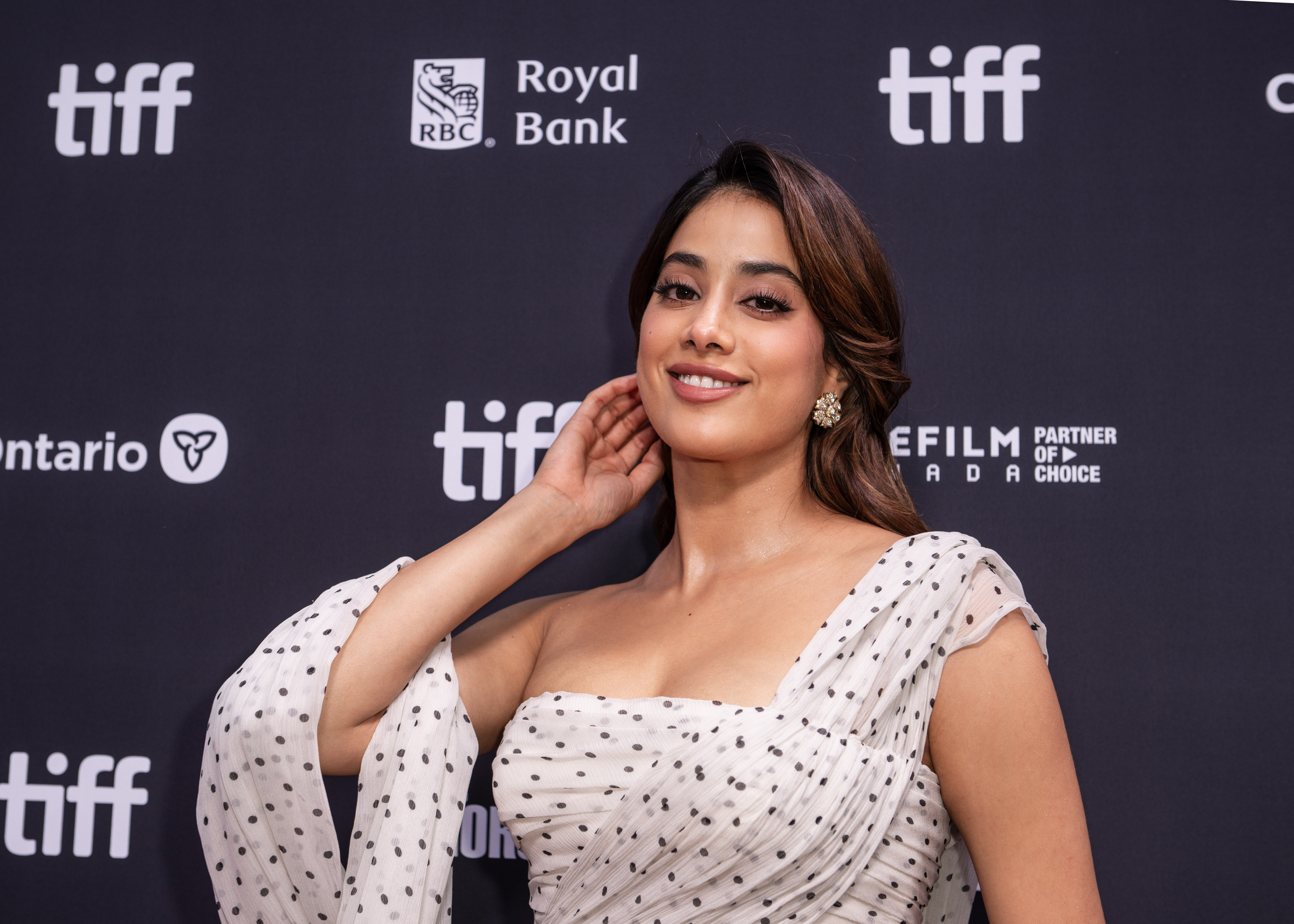 Janhvi Kapoor at the Homebound premiere during TIFF in September 2025
