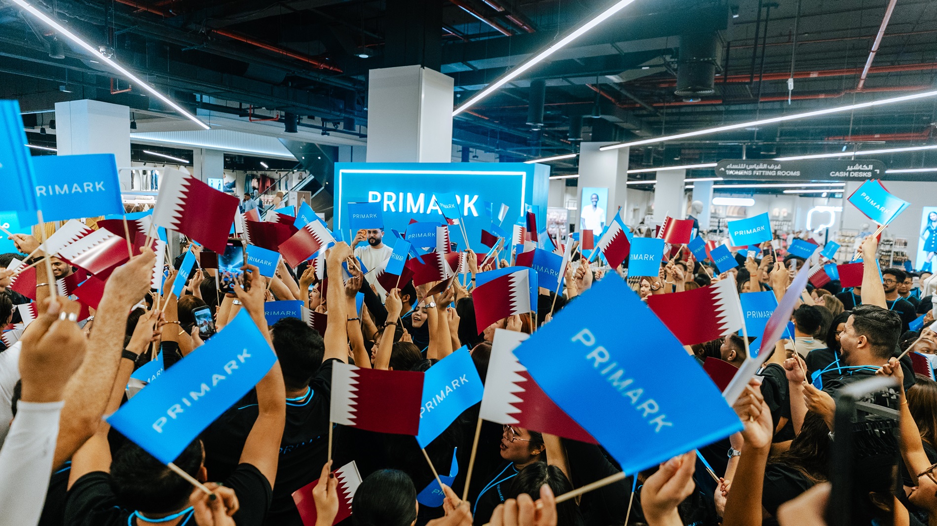 Customers celebrate the opening of Primark at Doha Festival City
