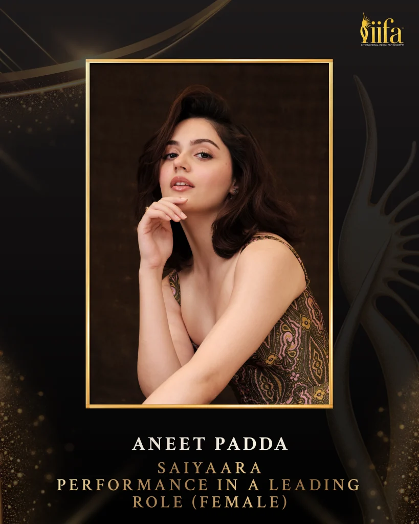 Aneet Padda in IIFA 2026 leading actress winner artwork for Saiyaara