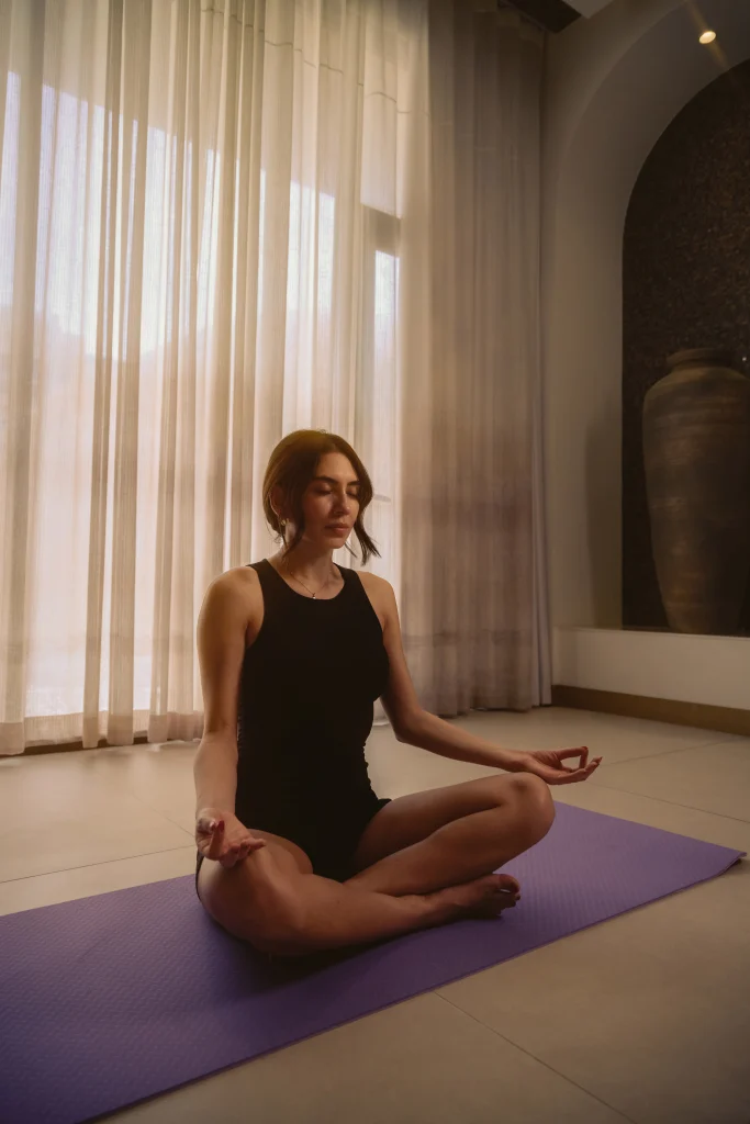 Morning yoga session at Serenity – The Art of Well Being