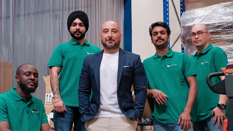 Shorages team members pictured inside a warehouse