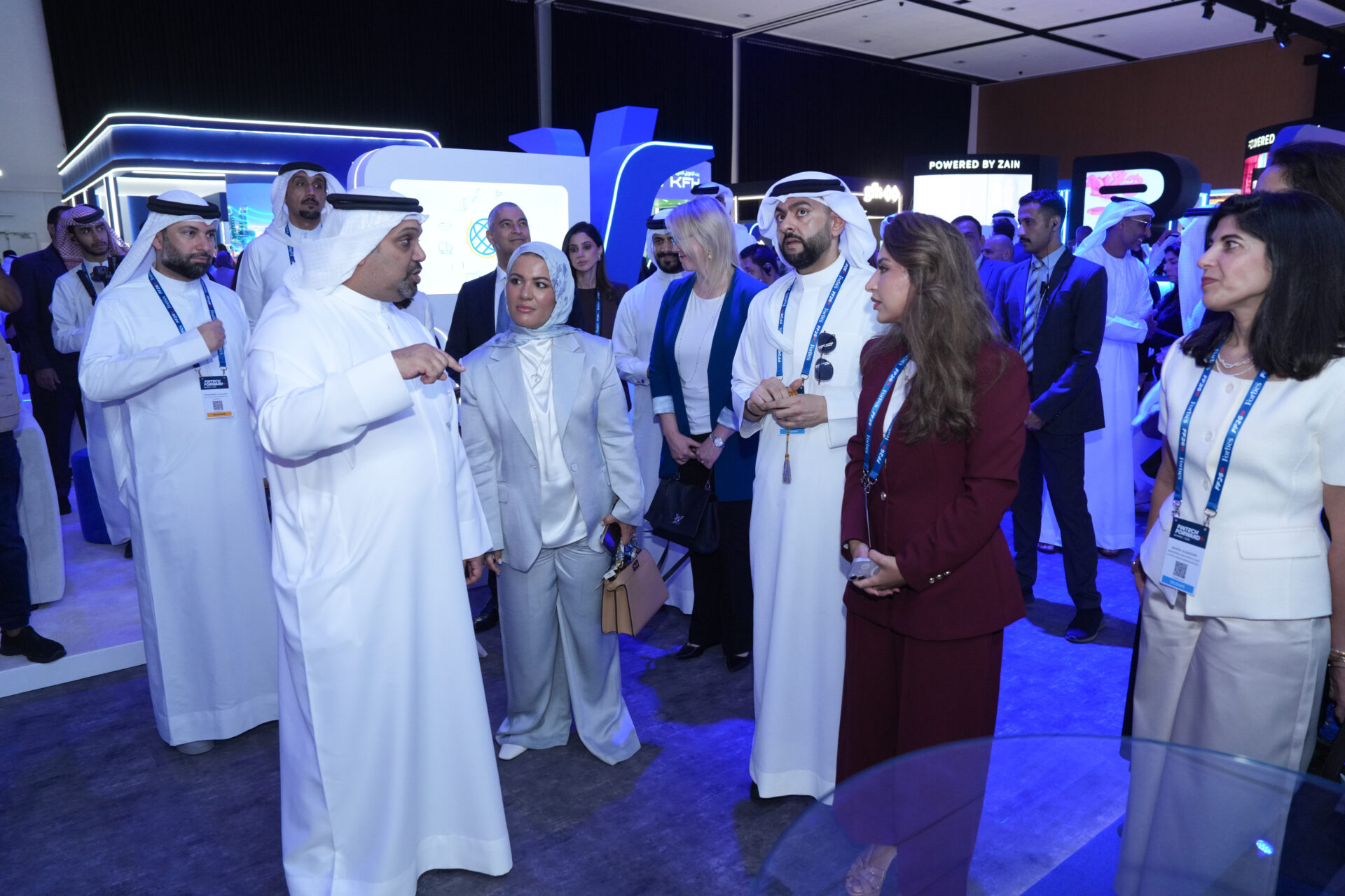 Visitors at Fintech Forward in Bahrain, in the photograph published with Tamkeen’s announcement