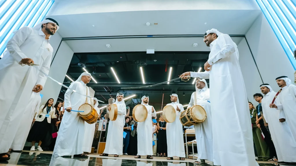 Opening-day performers welcome visitors to Primark at Doha Festival City