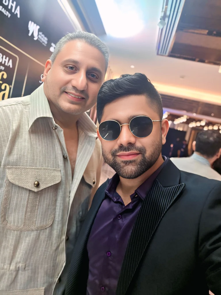 Bilal Kazi with a guest during the IIFA Mumbai gathering