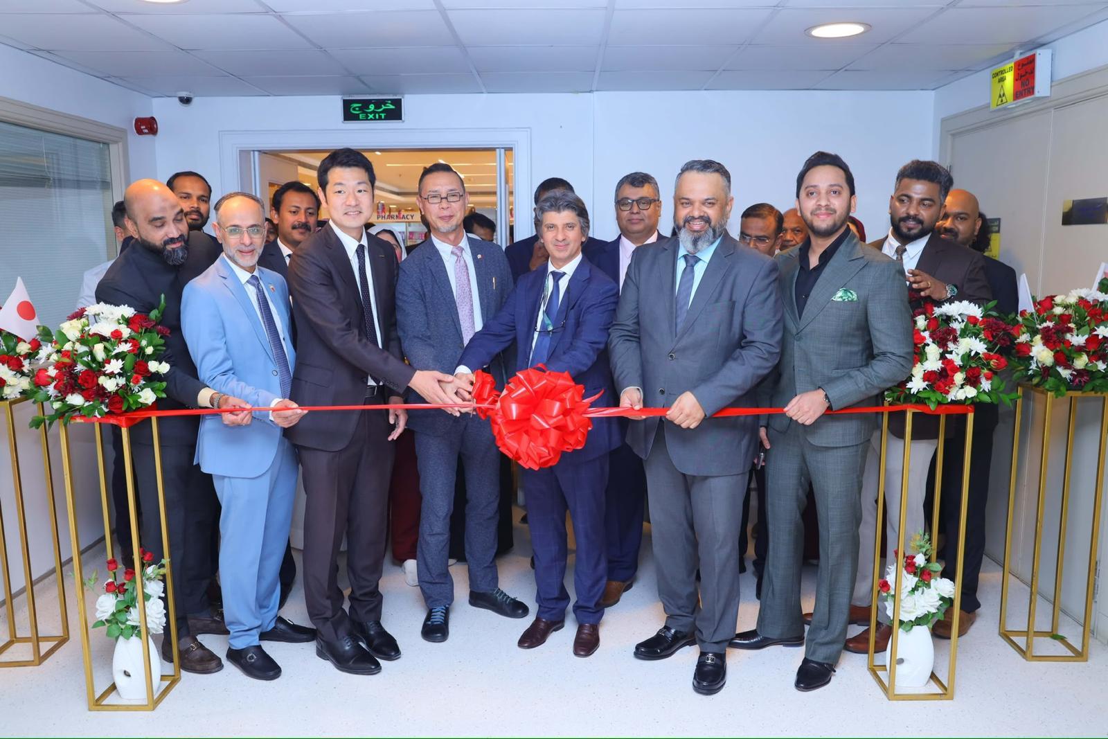 Guests at the ribbon-cutting ceremony for Al Hilal Premier Hospital’s MRI and CT imaging launch