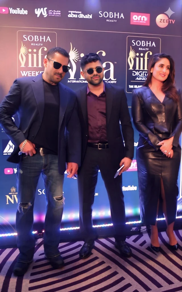 Bilal Kazi with guests at the IIFA press conference