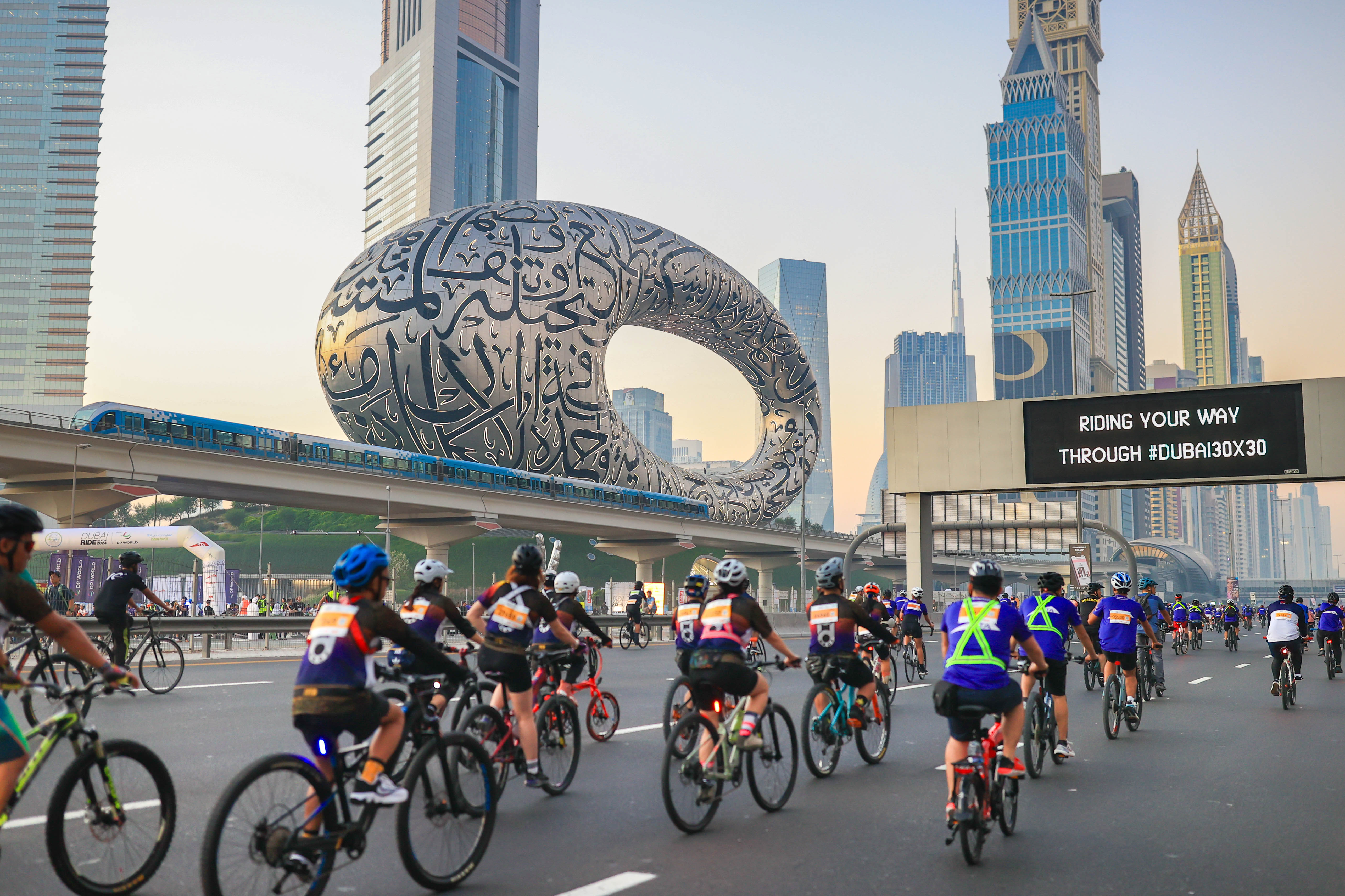 Cyclists take part in a previous Dubai Ride event