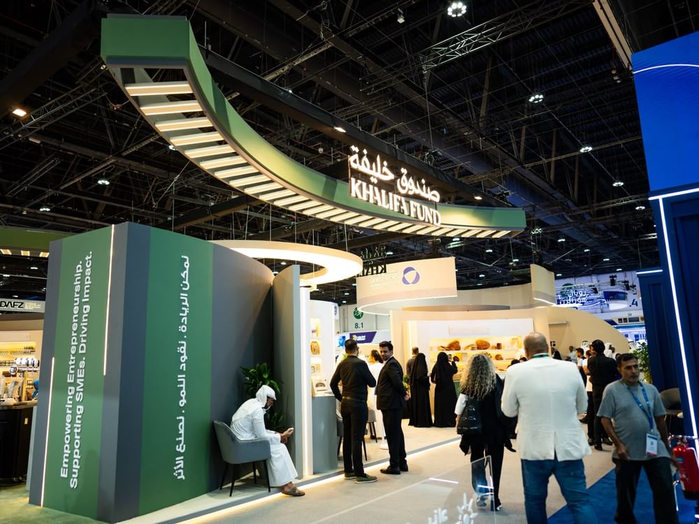 Visitors at the Khalifa Fund stand at Global Food Week 2026