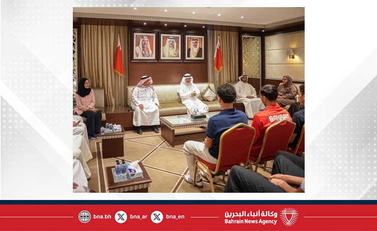 Athletes and officials at the General Sports Authority meeting in Bahrain.